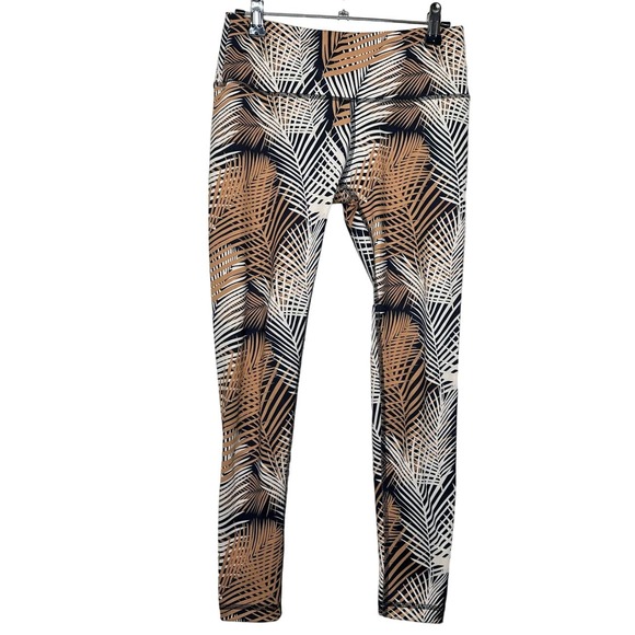 Uintah Collection Palm Zipper Ankle Leggings Mid Rise Yoga Workout Size 1 NWOT - Picture 1 of 5